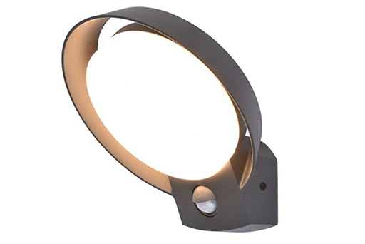 Lutec Polo sötétszürke mozgásérzékelős LED kültéri fali lámpa (LUT-5205702118) LED 1 izzós IP54