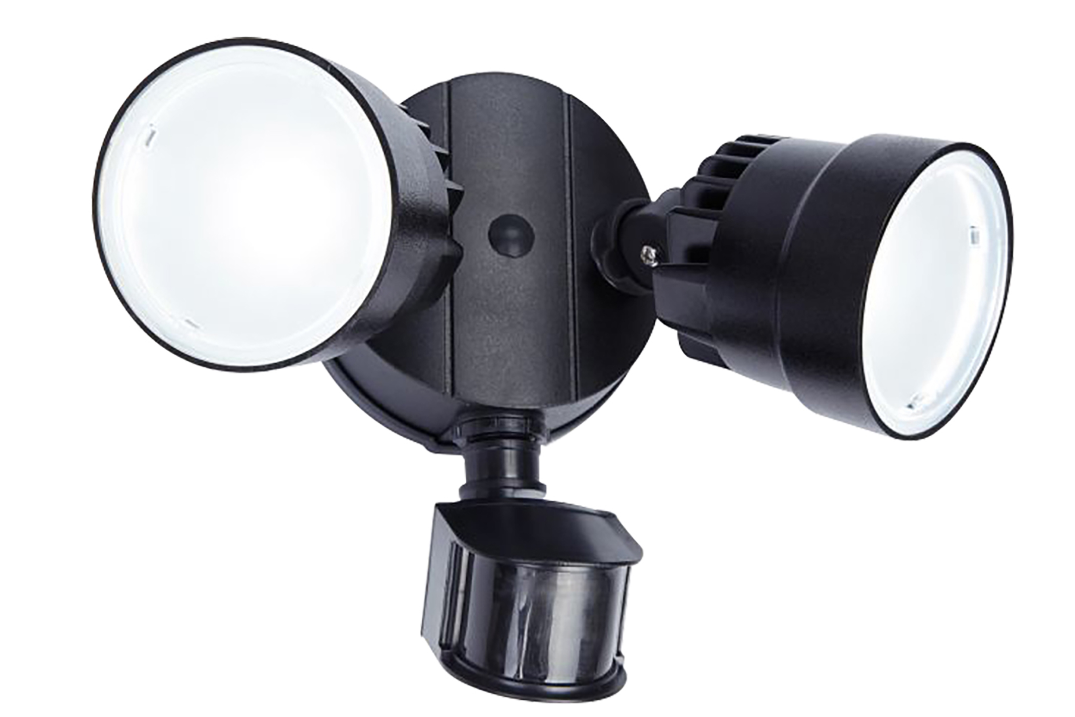 Lutec Shrimp matt fekete mozgásérzékelős LED kültéri fali lámpa (LUT-7622104330) LED 2 izzós IP54