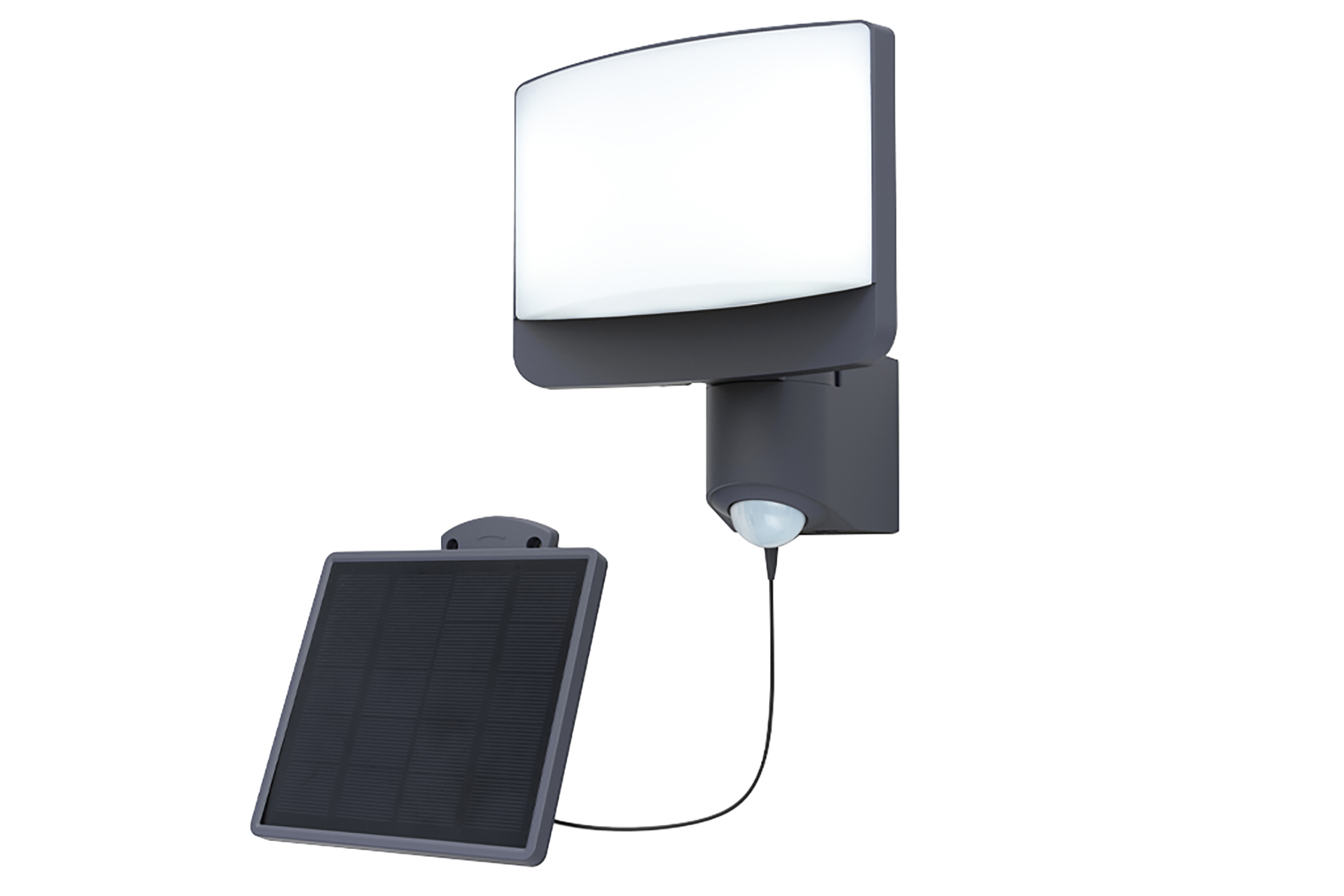 Lutec Sunshine sötétszürke napelemes LED kültéri fali lámpa (LUT-6925604345) LED 1 izzós IP54