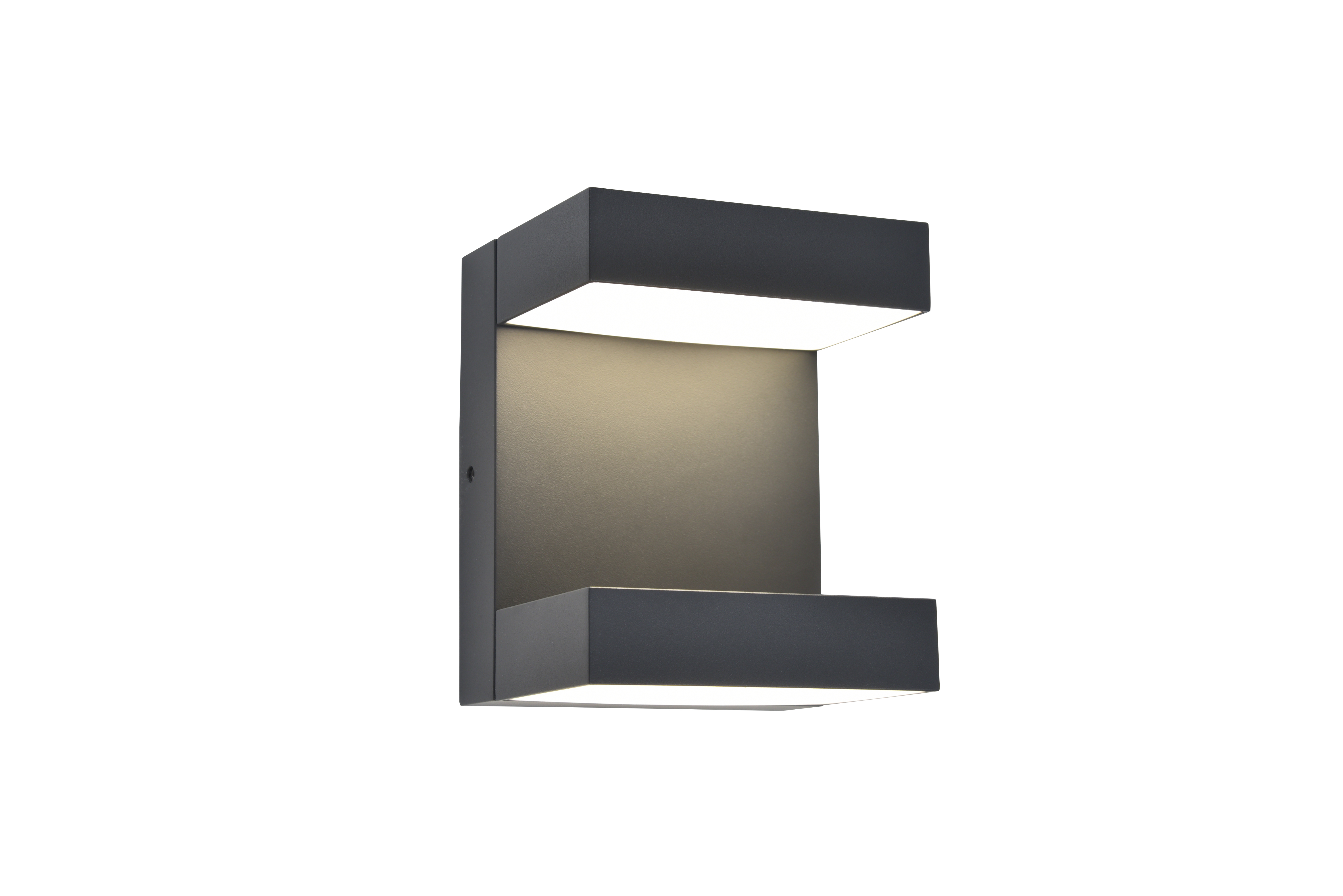 Lutec Twisto sötétszürke LED kültéri fali lámpa (LUT-5116303118) LED 2 izzós IP65