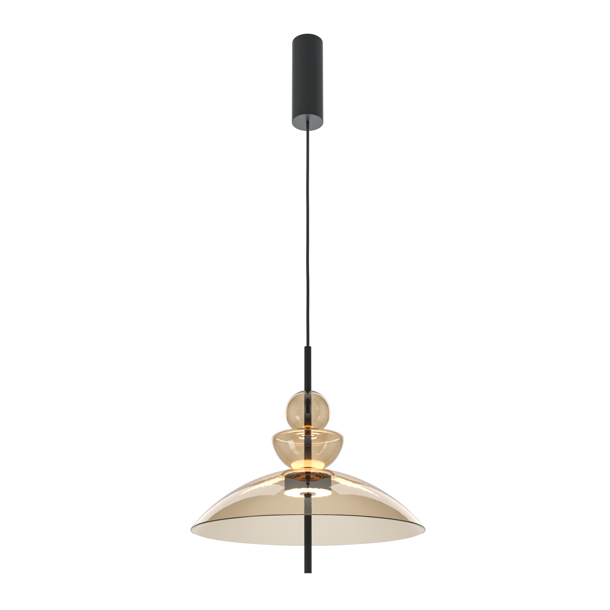 Maytoni Bangkok fekete-barna LED függesztett lámpa (MAY-MOD185PL-L12CG3K3) LED 1 izzós IP20