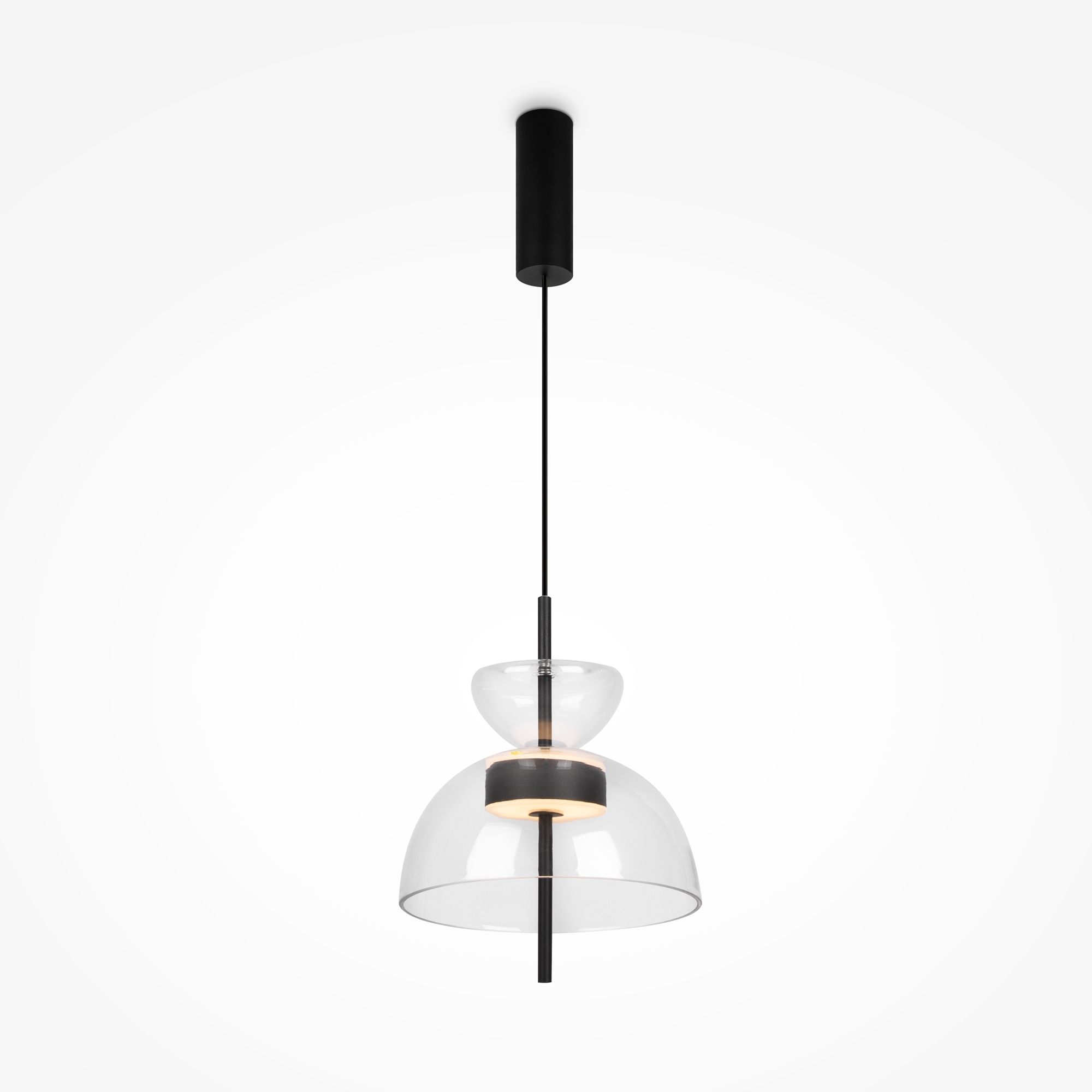 Maytoni Bangkok fekete-átlátszó LED függesztett lámpa (MAY-MOD185PL-L6B3K2) LED 1 izzós IP20