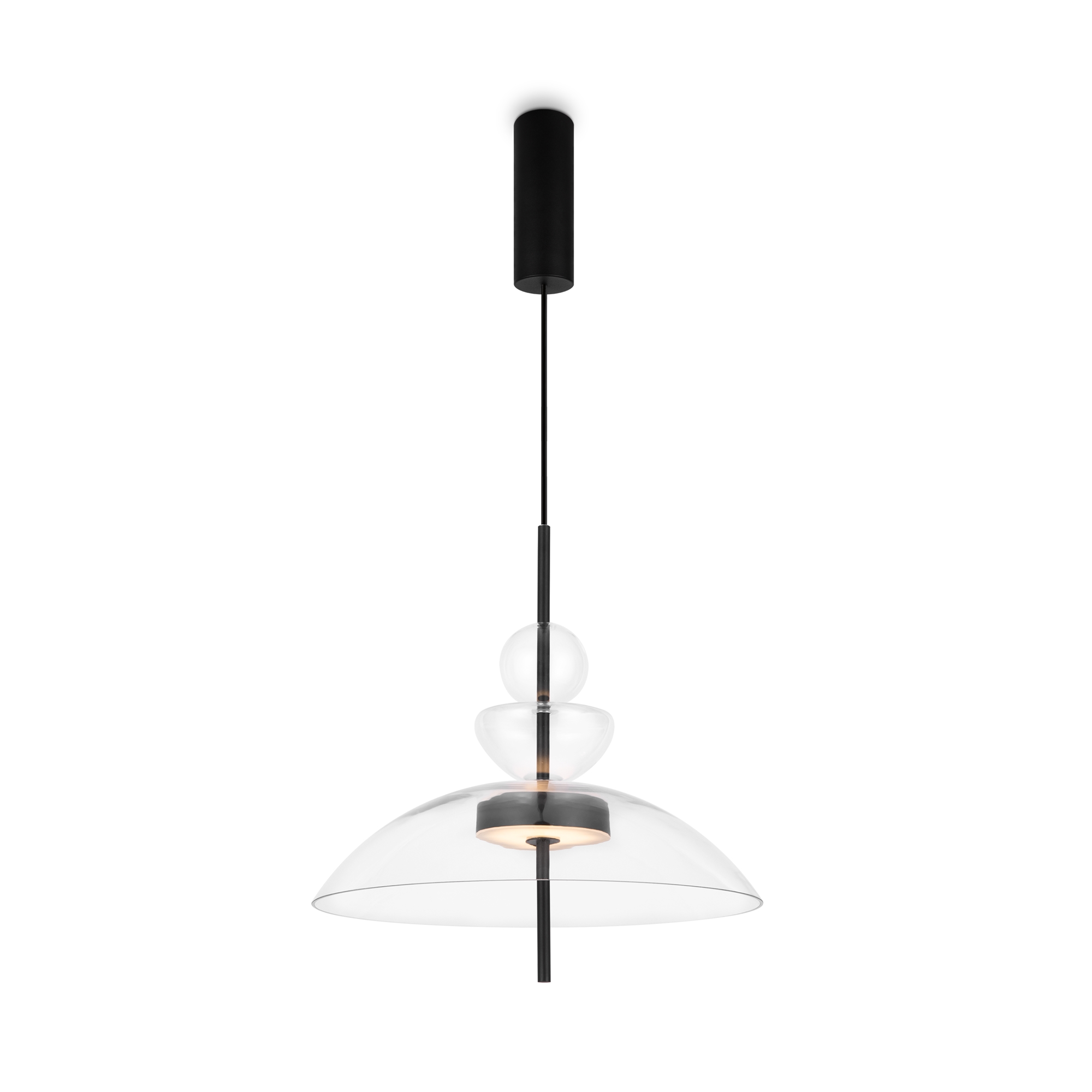 Maytoni Bangkok fekete-átlátszó LED függesztett lámpa (MAY-MOD185PL-L6B3K3) LED 1 izzós IP20