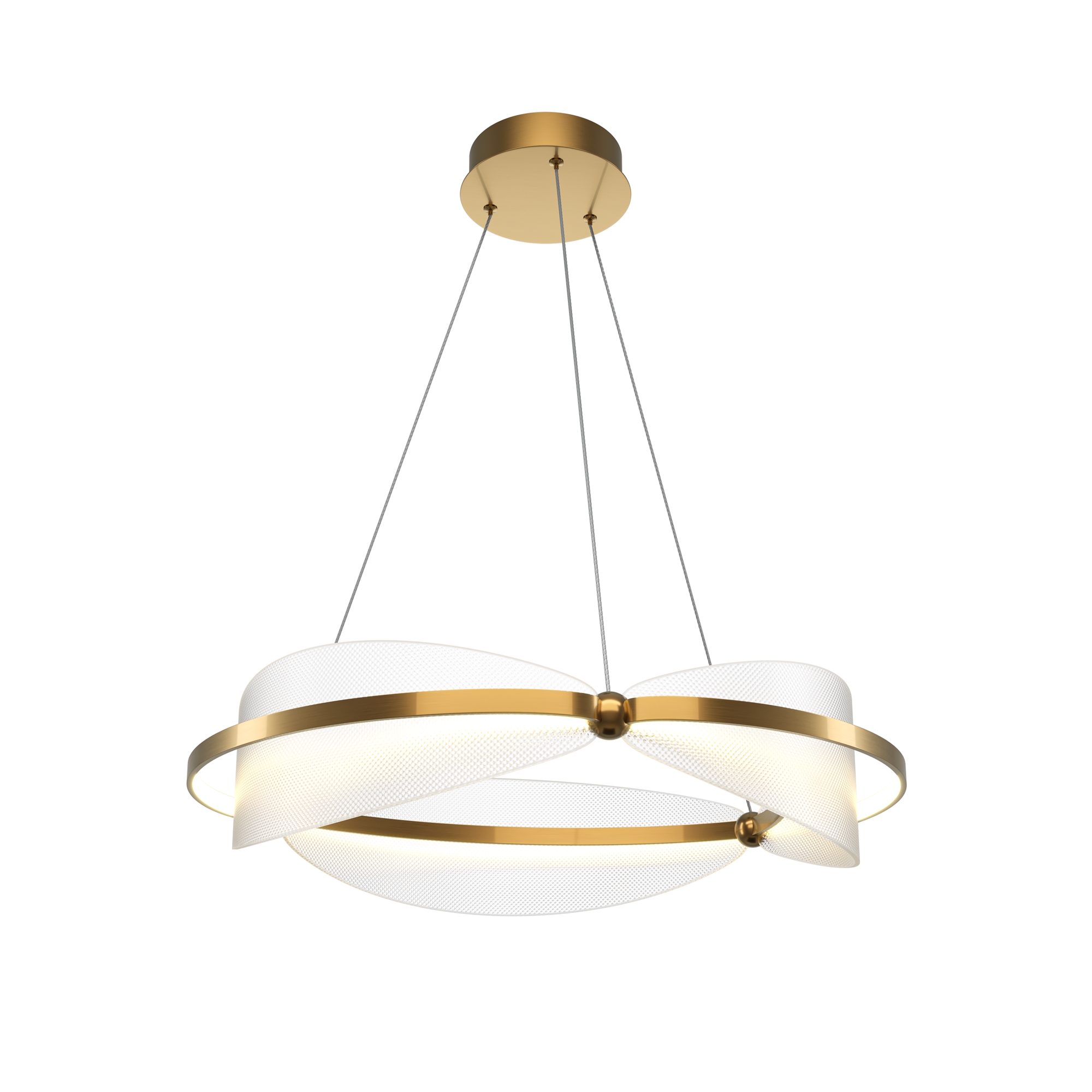 Maytoni Breeze sárgaréz-átlátszó LED függesztett lámpa (MAY-MOD281PL-L45BS3K) LED 1 izzós IP20