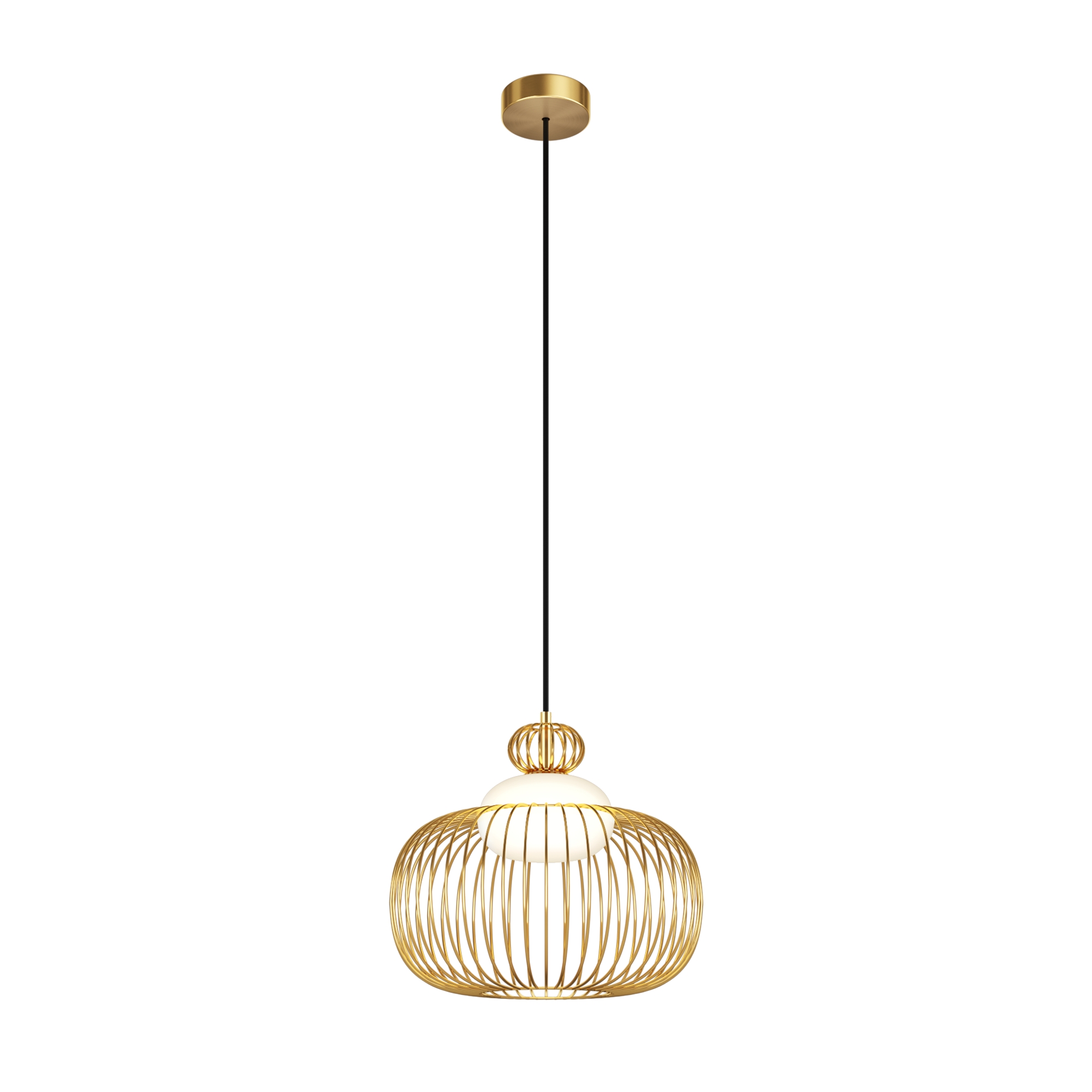 Maytoni Levitation sárgaréz-fehér függesztett lámpa (MAY-MOD376PL-01G) G9 1 izzós IP20