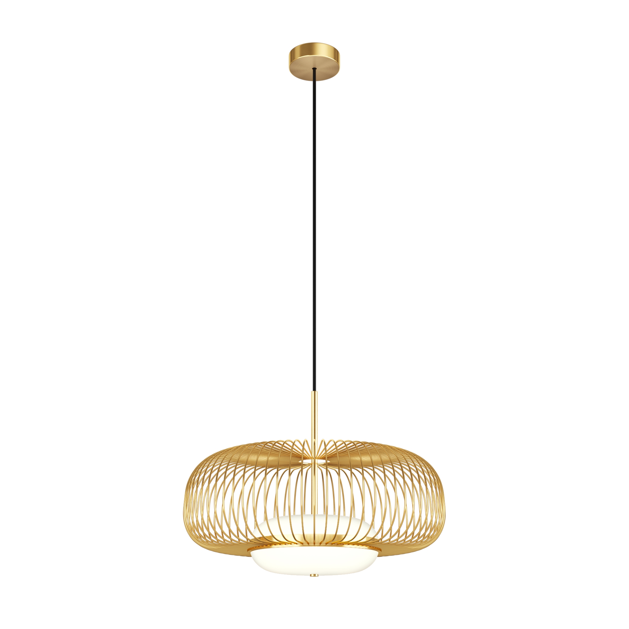 Maytoni Levitation sárgaréz-fehér LED függesztett lámpa (MAY-MOD376PL-L30G3K) LED 1 izzós IP20