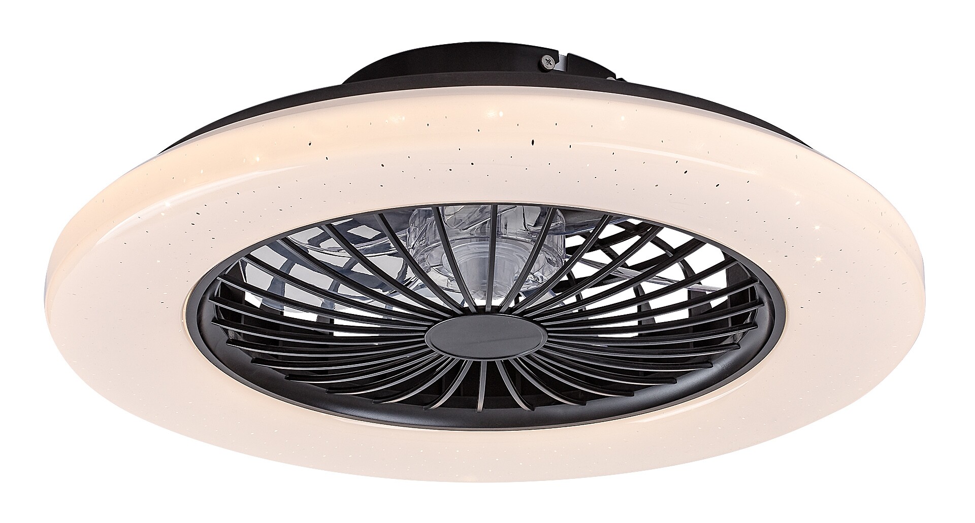 Rábalux Dalfon 2 fekete-fehér LED mennyezeti ventilátoros lámpa (RAB-71329) LED 1 izzós IP20