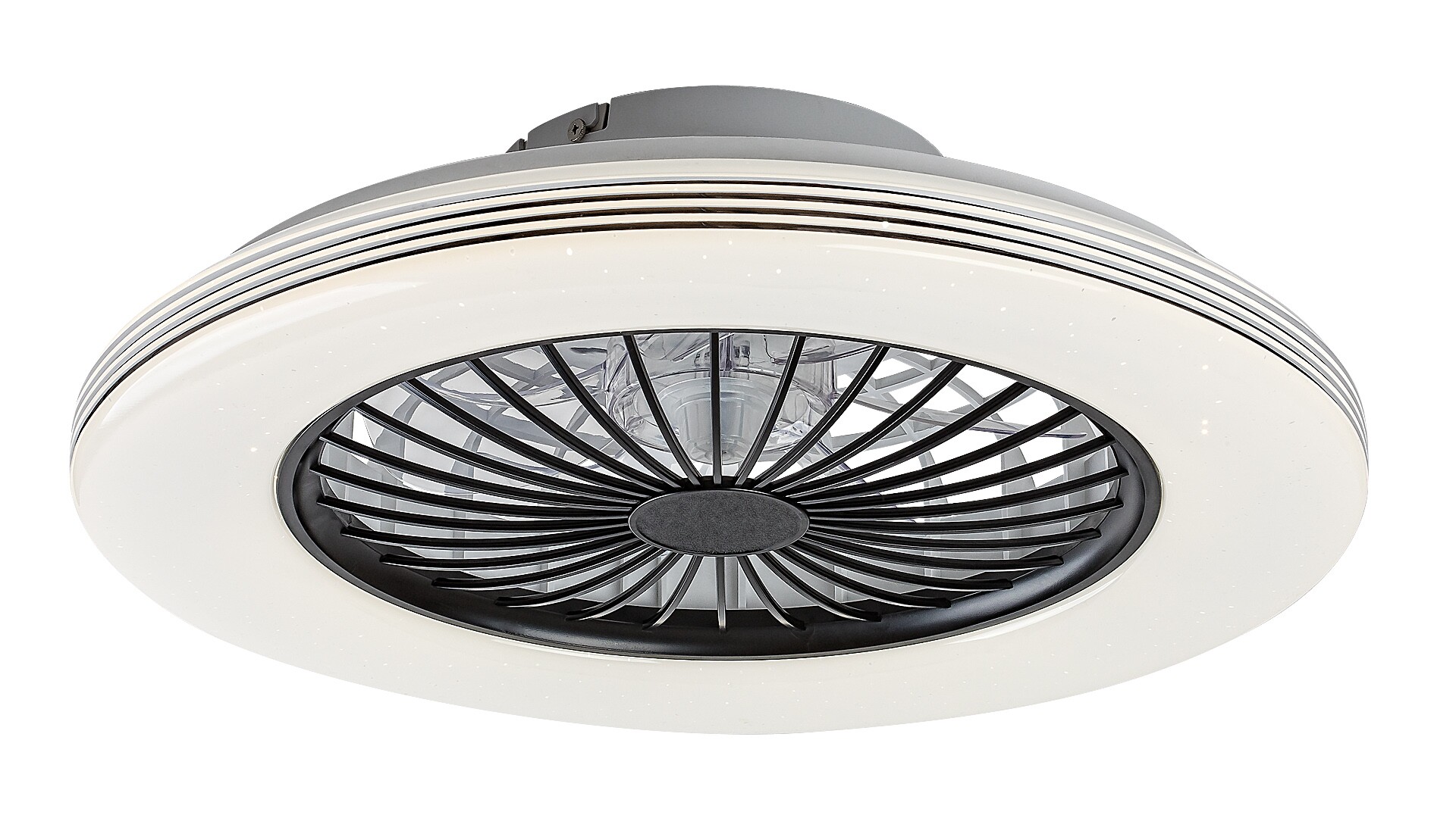 Rábalux Dalfon 2 fehér-fekete LED mennyezeti ventilátoros lámpa (RAB-71330) LED 1 izzós IP20