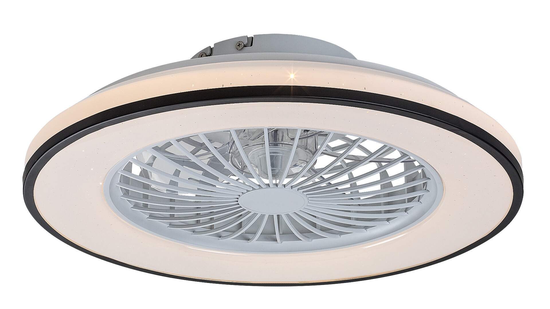 Rábalux Dalfon 2 fehér-fekete LED mennyezeti ventilátoros lámpa (RAB-71331) LED 1 izzós IP20