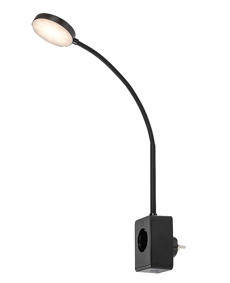 Rábalux Tivro fekete LED konnektorba dugható lámpa (RAB-71284) LED 1 izzós IP20 Rábalux Tivro fekete LED konnektorba dugható lámpa (RAB-71284) LED 1 izzós IP20