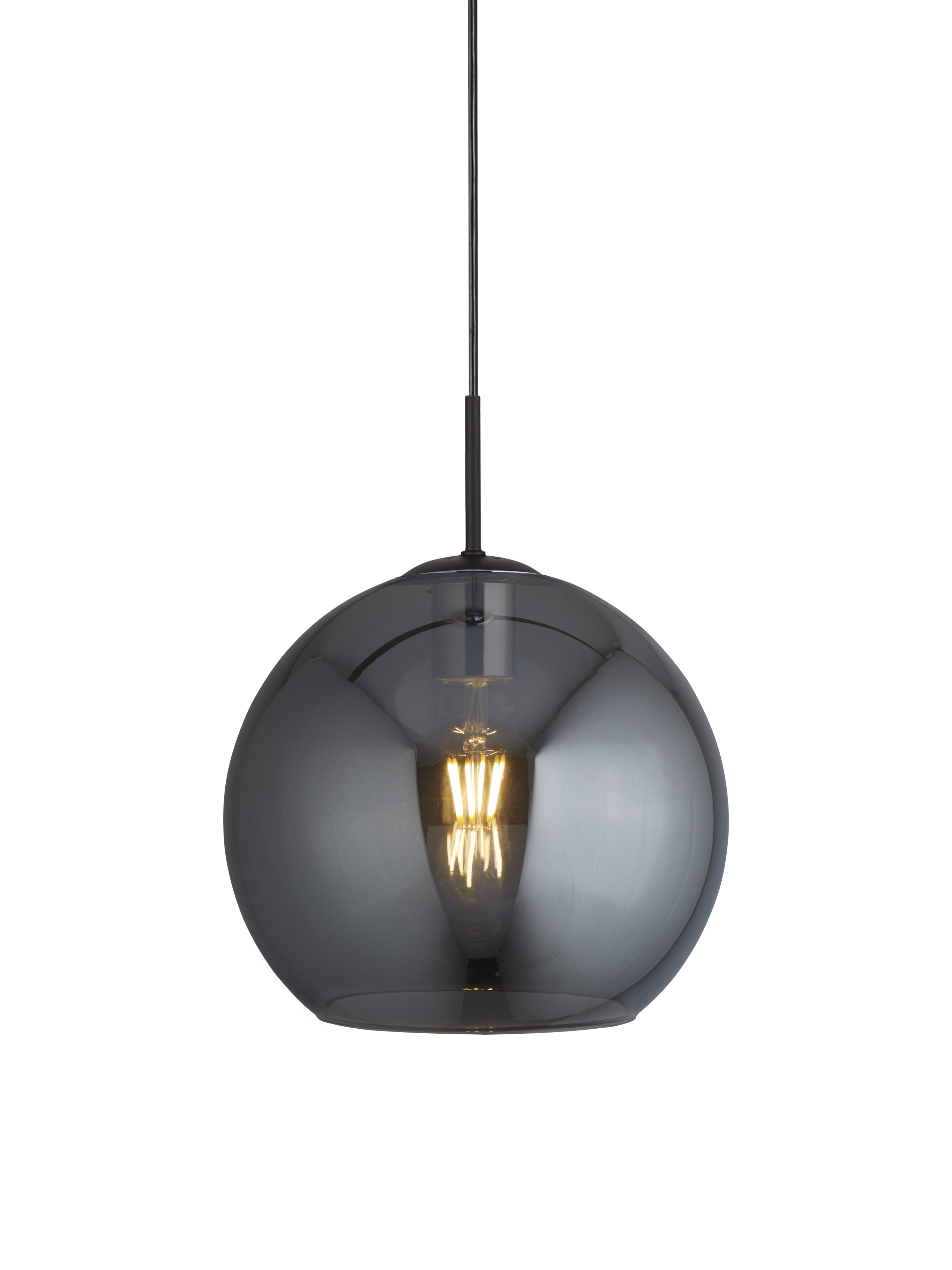 Searchlight Amsterdam fekete-füstszínű függesztett lámpa (SL-1031-1SM) E27 1 izzós IP20