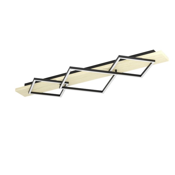 Eglo Boyal fekete-natúr LED mennyezeti lámpa (EG-901931) LED 3 izzós IP20 Eglo Boyal fekete-natúr LED mennyezeti lámpa (EG-901931) LED 3 izzós IP20