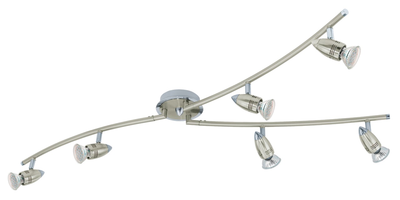 EGLO MAGNUM-LED matt nikkel - króm LED spot lámpa (EG-92645) GU10 6 izzós IP20