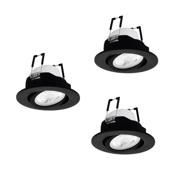 Eglo Saliceto-Z fekete LED mennyezetbe építhető lámpa szett (EG-902287) LED 3 izzós IP20 Eglo Saliceto-Z fekete LED mennyezetbe építhető lámpa szett (EG-902287) LED 3 izzós IP20