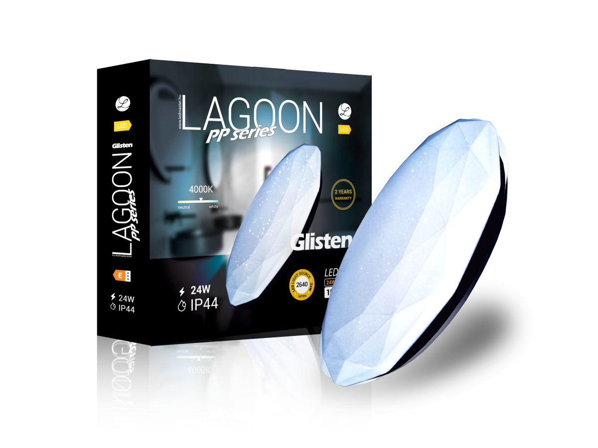 Fénymánia Lagoon PP Glisten fehér vízvédett LED mennyezeti lámpa (LEDM-4473) LED 1 izzós IP44
