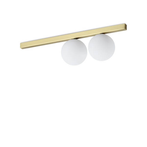 Ideal Lux Binomio sárgaréz-fehér mennyezeti lámpa (IDE-328447) G9 2 izzós IP20