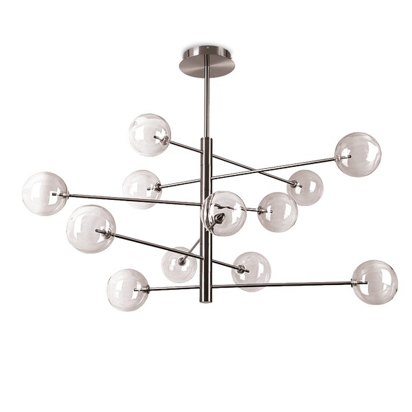 Ideal Lux Equinoxe króm-átlátszó csillár (IDE-345390) G4 12 izzós IP20 Ideal Lux Equinoxe króm-átlátszó csillár (IDE-345390) G4 12 izzós IP20