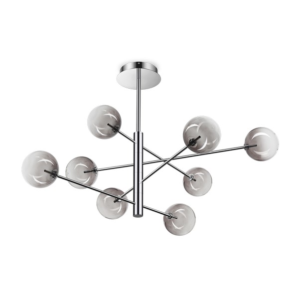 Ideal Lux Equinoxe króm-átlátszó csillár (IDE-345437) G4 8 izzós IP20