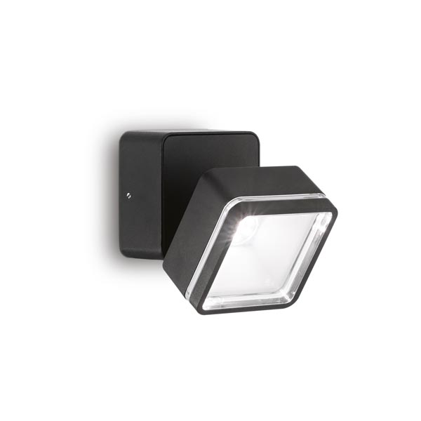 Ideal Lux Omega Square fekete LED kültéri mennyezeti lámpa/fali lámpa (IDE-285535) LED 1 izzós IP54