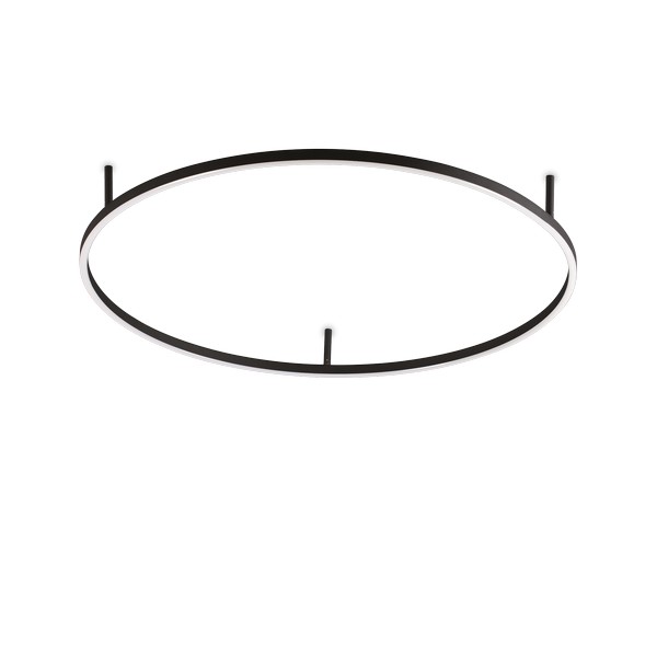 Ideal Lux Oracle Slim fekete LED mennyezeti lámpa (IDE-341989) LED 1 izzós IP20