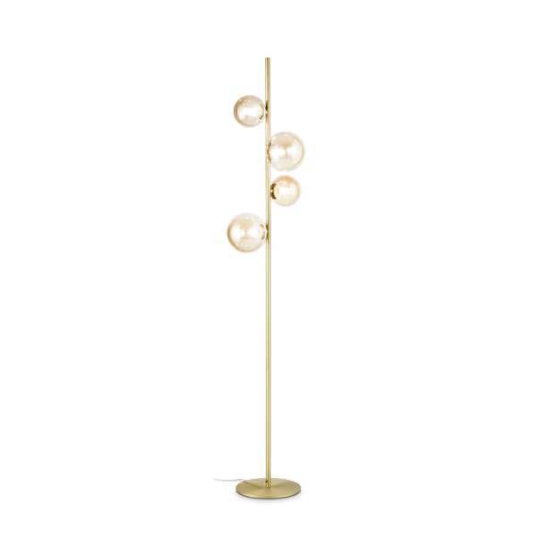 Ideal Lux Perlage sárgaréz-átlátszó állólámpa (IDE-317816) G9 4 izzós IP20