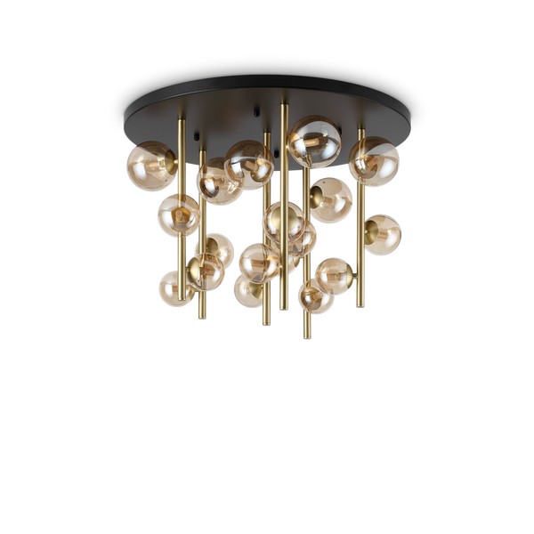 Ideal Lux Perlage sárgaréz-átlátszó mennyezeti lámpa (IDE-328379) G9 18 izzós IP20 Ideal Lux Perlage sárgaréz-átlátszó mennyezeti lámpa (IDE-328379) G9 18 izzós IP20