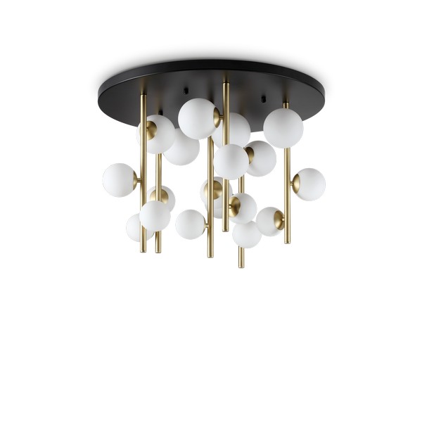 Ideal Lux Perlage sárgaréz-átlátszó mennyezeti lámpa (IDE-328393) G9 18 izzós IP20 Ideal Lux Perlage sárgaréz-átlátszó mennyezeti lámpa (IDE-328393) G9 18 izzós IP20