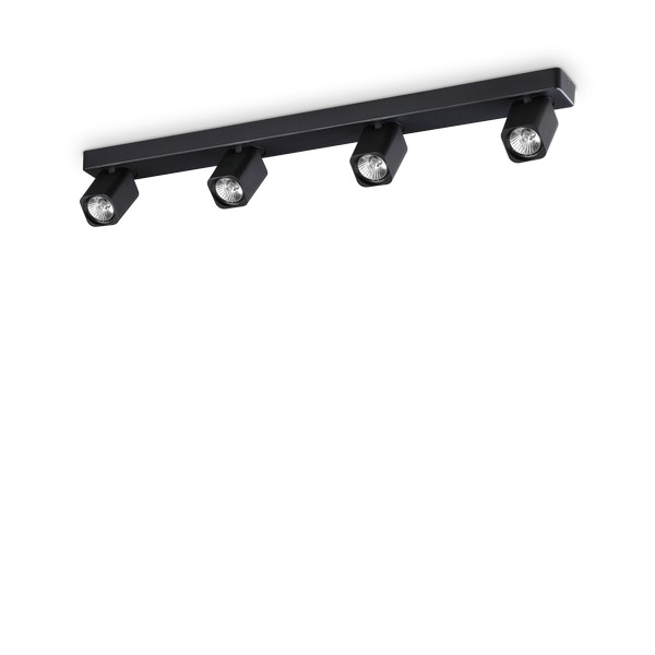 Ideal Lux Rudy fekete mennyezeti spotlámpa (IDE-321523) GU10 4 izzós IP20 Ideal Lux Rudy fekete mennyezeti spotlámpa (IDE-321523) GU10 4 izzós IP20