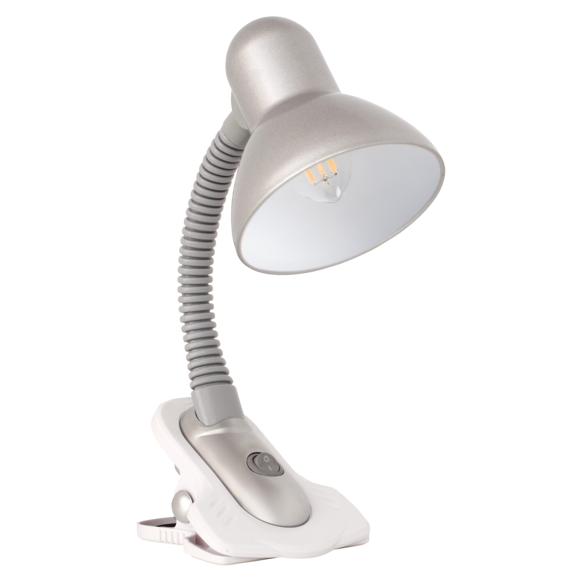 Kanlux Suzi ezüst csiptetős lámpa (KAN-7150) E27 1 izzós IP20