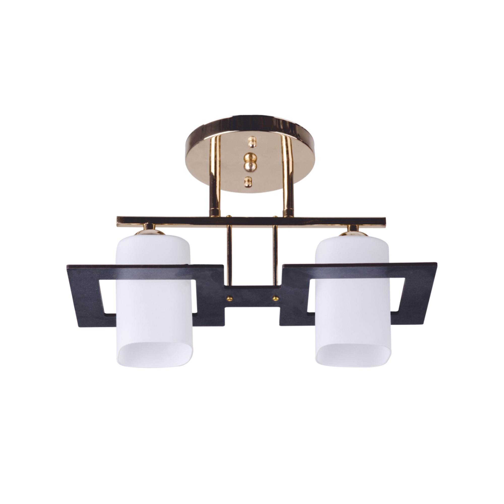 Klausen Cube 2 arany-wenge mennyezeti lámpa (LY-3105) E27 2 izzós IP20