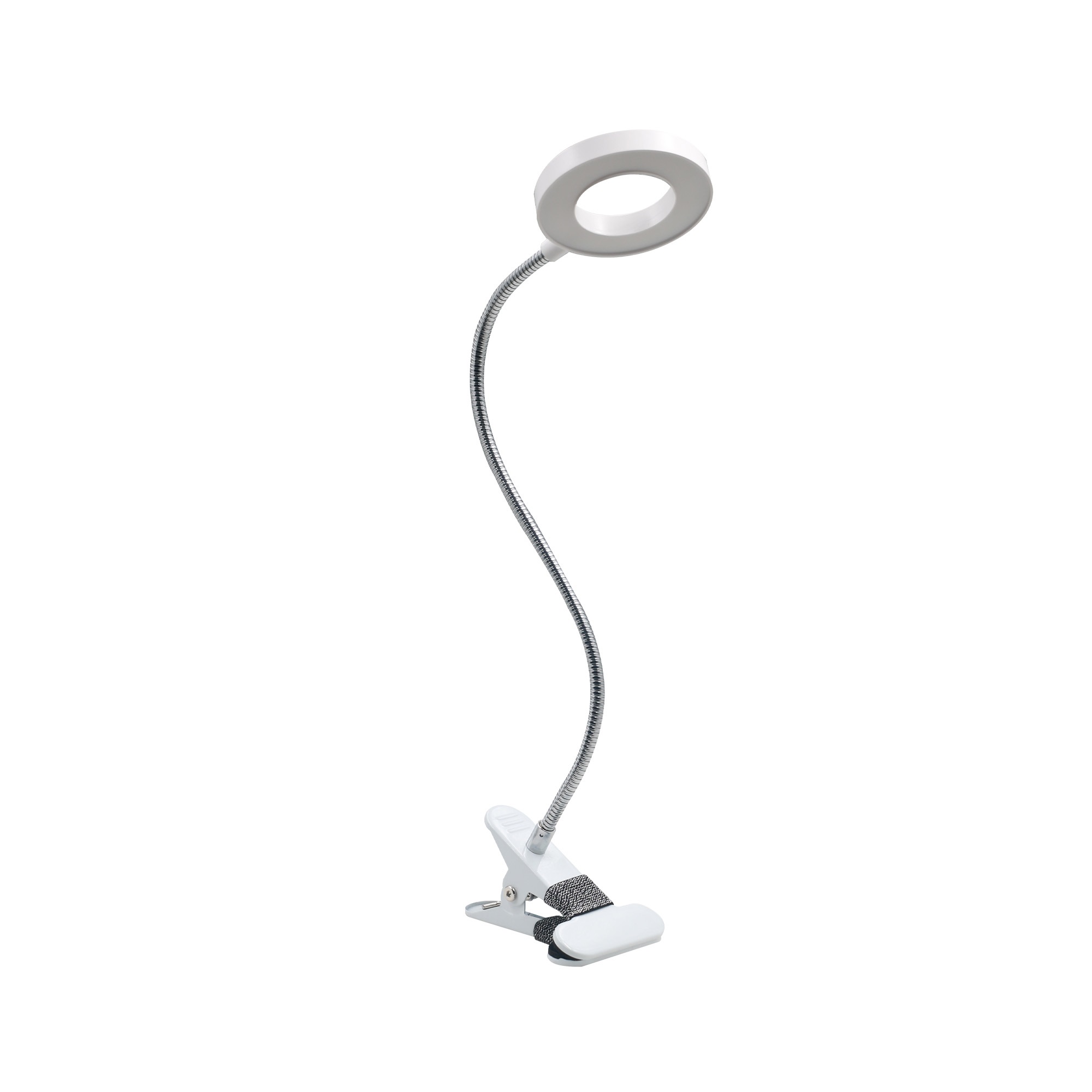 Klausen Flex fehér-króm LED csiptetős lámpa (KL148010) LED 1 izzós IP20