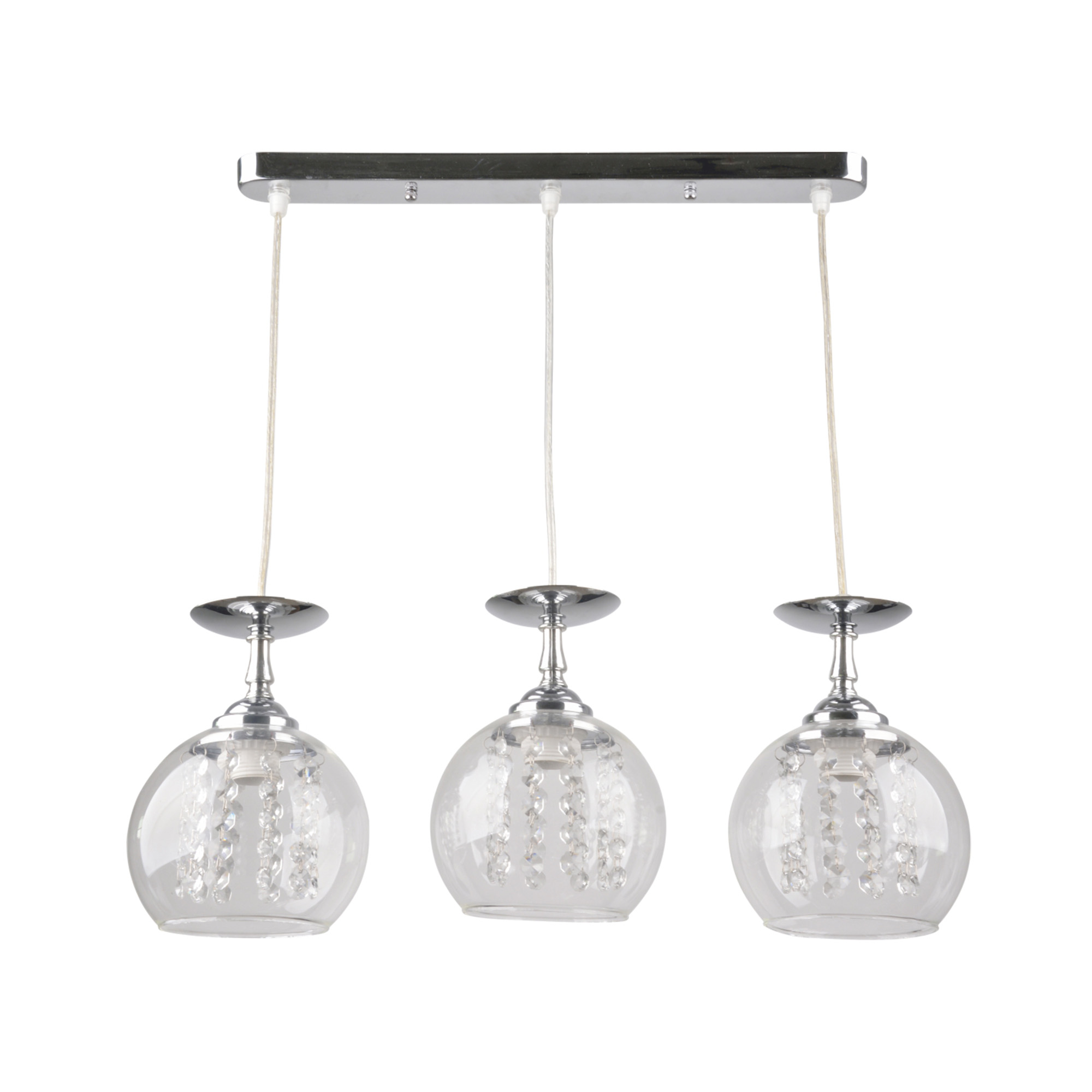 Klausen Glass SP3 króm függesztett lámpa (LY-3317) E27 3 izzós IP20 Klausen Glass SP3 króm függesztett lámpa (LY-3317) E27 3 izzós IP20