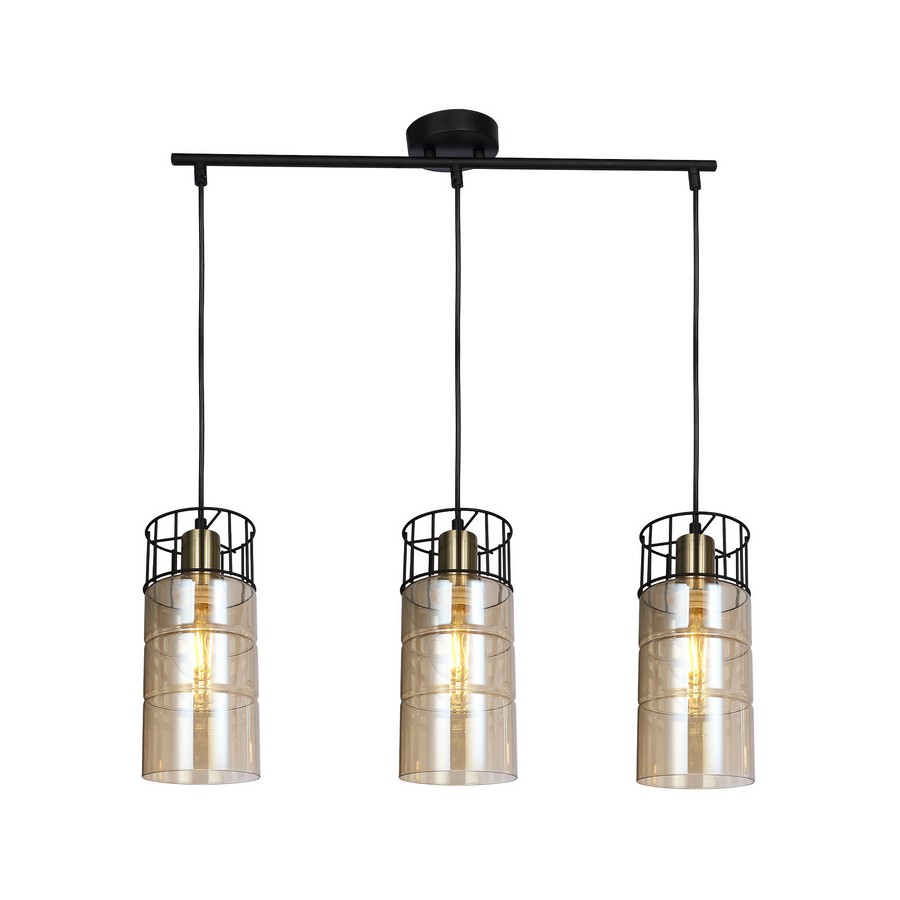 Klausen Ideal SP3 fekete-sárgaréz függesztett lámpa (KL113010) E27 3 izzós IP20 Klausen Ideal SP3 fekete-sárgaréz függesztett lámpa (KL113010) E27 3 izzós IP20