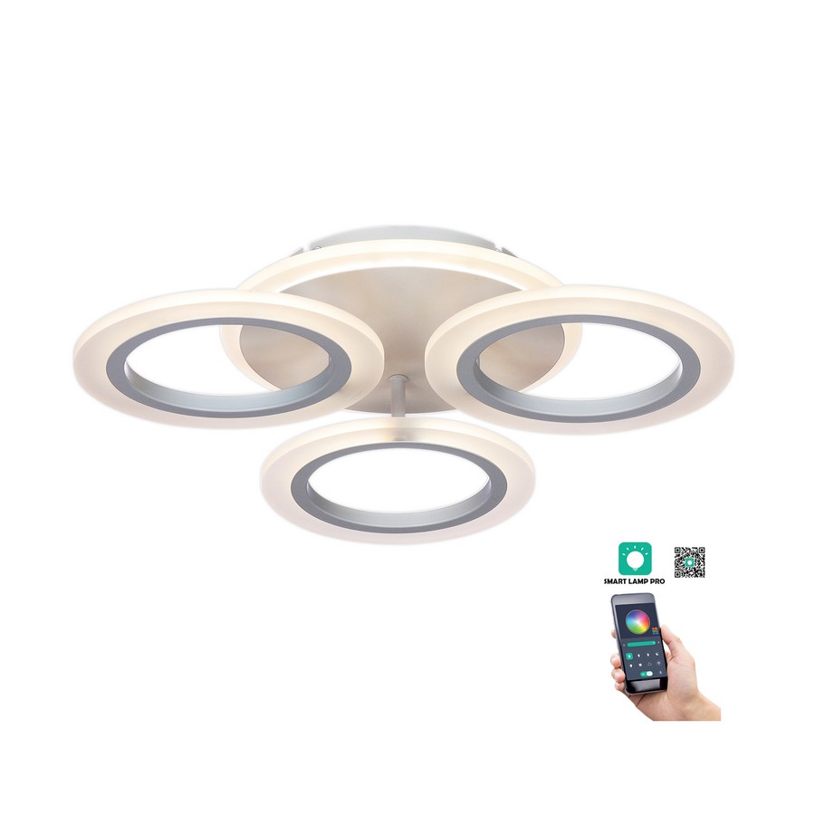 Klausen Optimus PL3 fehér LED mennyezeti lámpa (KL151062) LED 1 izzós IP20