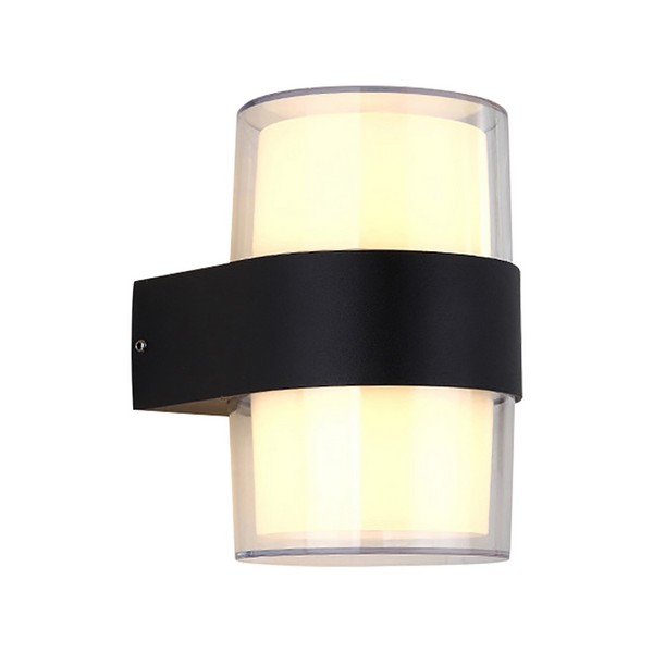 Klausen Radiance 2 fekete LED kültéri falikar (KL121035) LED 1 izzós IP65