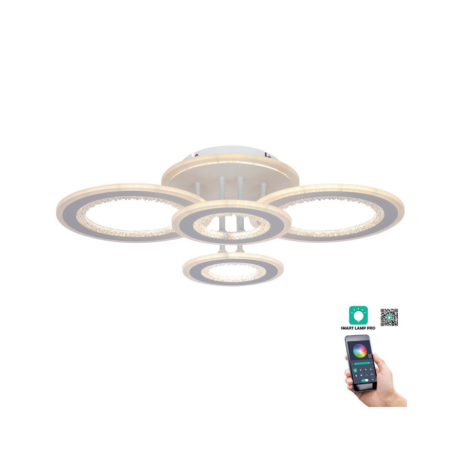 Klausen Rondos PL4 fehér LED mennyezeti lámpa (KL151061) LED 1 izzós IP20