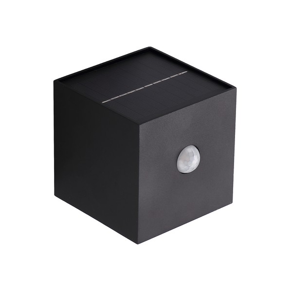 Klausen Sunny fekete LED kültéri napelemes fali lámpa (KL190001) LED 1 izzós IP44 Klausen Sunny fekete LED kültéri napelemes fali lámpa (KL190001) LED 1 izzós IP44