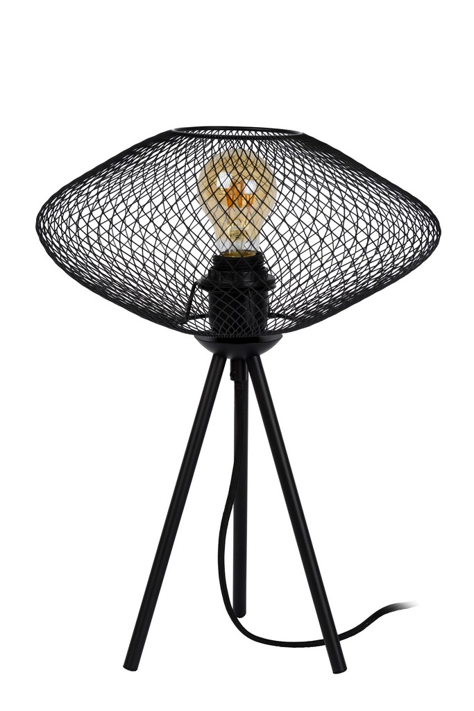 Lucide Mesh fekete asztali lámpa (LUC-21523/01/30) E27 1 izzós IP20