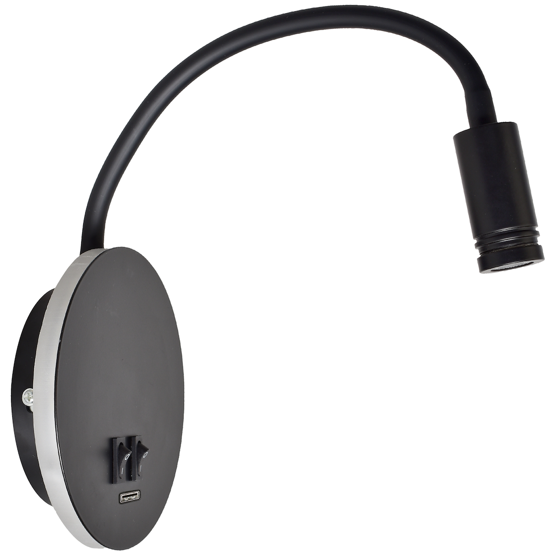 Milagro Base fekete LED fali lámpa (MIL-ML6354) LED 1 izzós IP20
