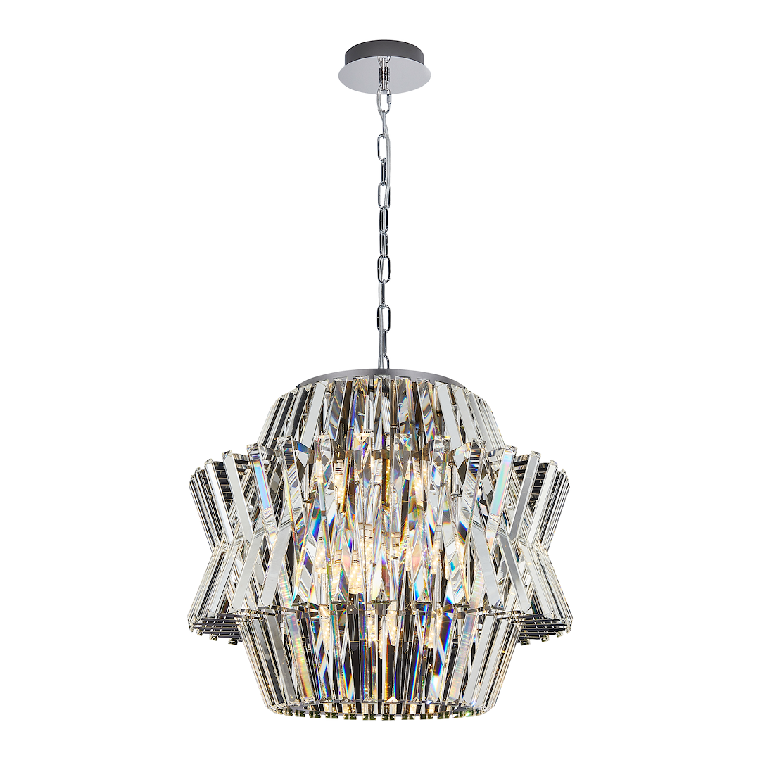 Milagro Crown króm kristály függesztett lámpa (MIL-ML0402) E14 12 izzós IP20 Milagro Crown króm kristály függesztett lámpa (MIL-ML0402) E14 12 izzós IP20