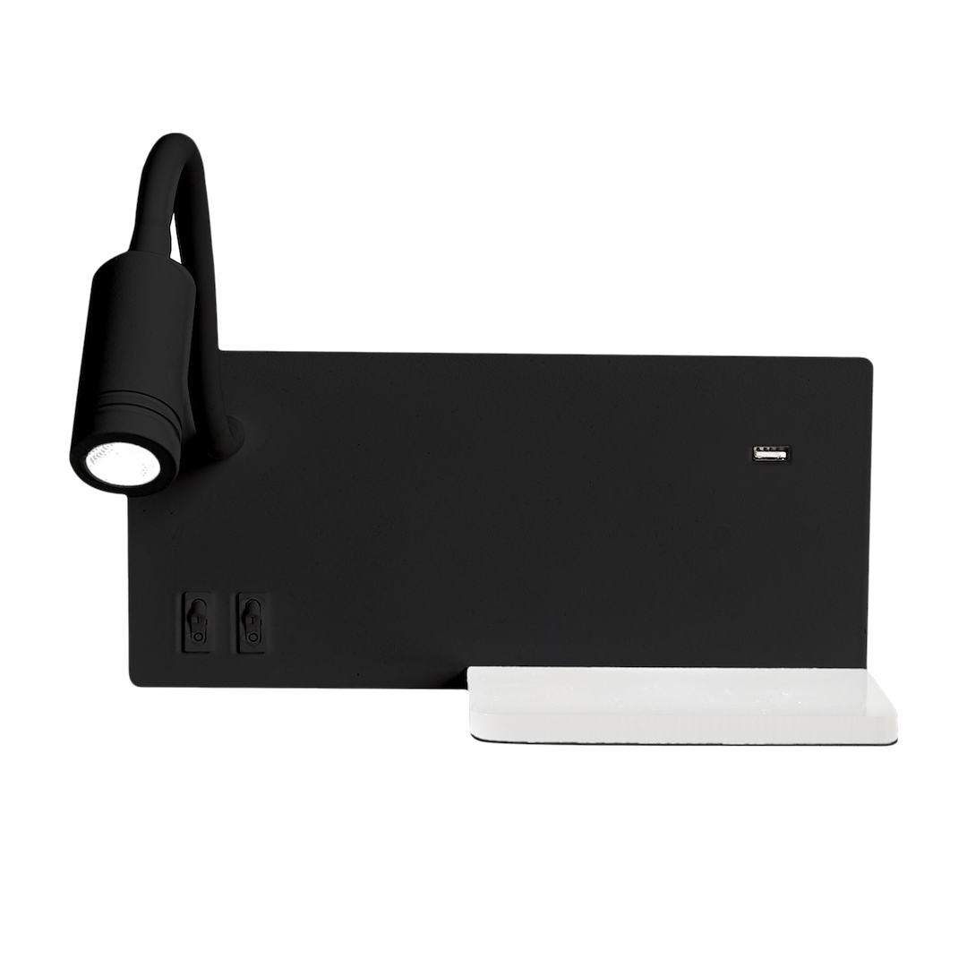 Milagro Shelf fekete LED fali lámpa (MIL-ML6344) LED 1 izzós IP20 Milagro Shelf fekete LED fali lámpa (MIL-ML6344) LED 1 izzós IP20