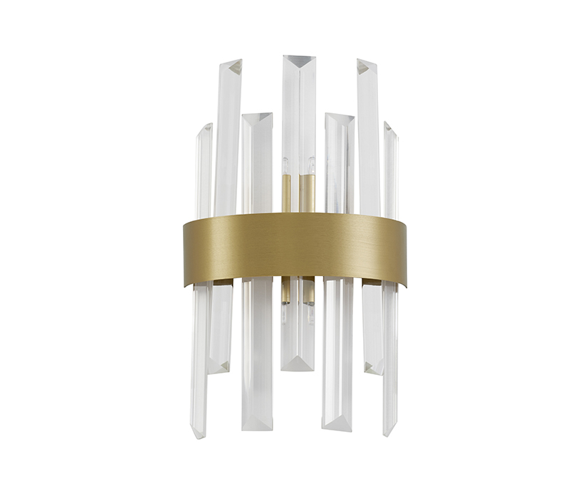 Nova Luce Crown arany-átlátszó kristály fali lámpa (NL-9695220) G9 1 izzós IP20