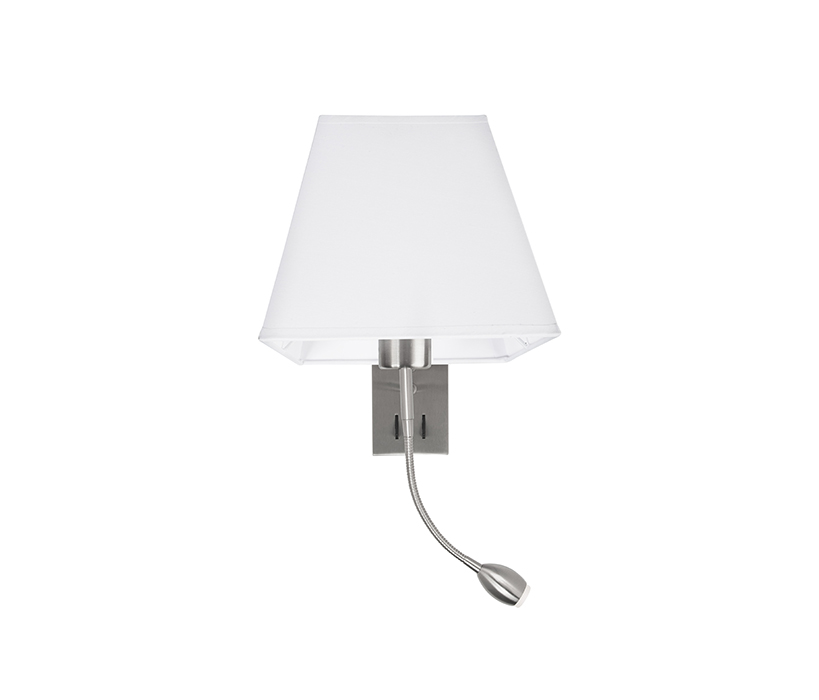Nova Luce Valencia króm-fehér LED falikar (NL-8127402) E27+LED 1 izzós IP20