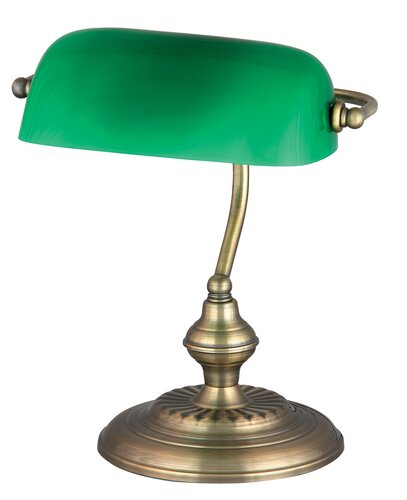 Rábalux Bank  bronz-zöld asztali lámpa (RAB-4038) E27 1 izzós IP20