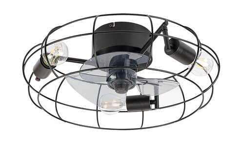 Rábalux Cadmus fekete LED mennyezeti csillár ventilátor (RAB-71043) E27 3 izzós IP20