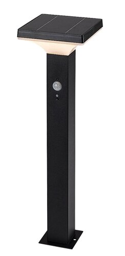 Rábalux Geleen fekete-fehér LED kültéri napelemes mozgásérzékelős állólámpa (RAB-77045) LED 1 izzós IP44