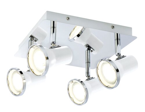 Rábalux Steve króm-fehér LED fürdőszobai mennyezeti lámpa (RAB-5500) LED 4 izzós IP44