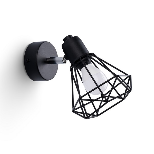 Sollux Artemis 1 fekete falikar (SOL-SL.1105) E14 1 izzós IP20