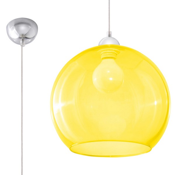 Sollux Ball sárga függesztett lámpa (SOL-SL.0252) E27 1 izzós IP20 Sollux Ball sárga függesztett lámpa (SOL-SL.0252) E27 1 izzós IP20
