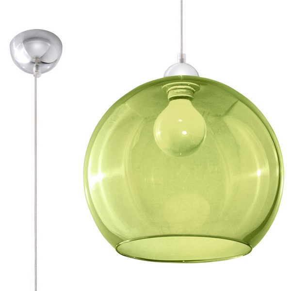 Sollux Ball zöld függesztett lámpa (SOL-SL.0254) E27 1 izzós IP20 Sollux Ball zöld függesztett lámpa (SOL-SL.0254) E27 1 izzós IP20